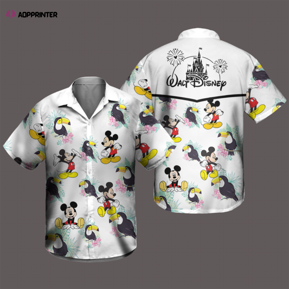 Disney Mickey Mouse Hawaiian Shirt, Summer Beach Trip Family Hawaiian Shirt