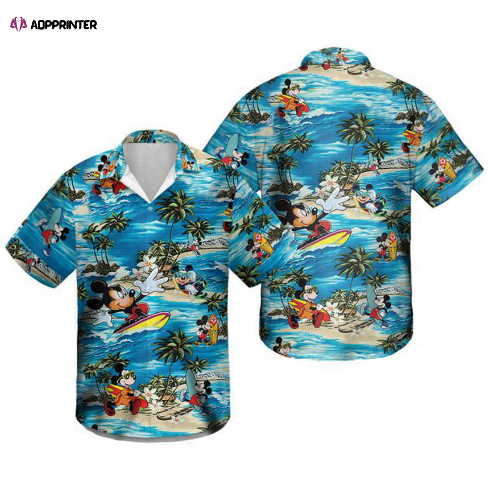 Disney Mickey Minnie Mouse Hawaiian Shirt, Summer Beach Trip Family Hawaiian Shirt