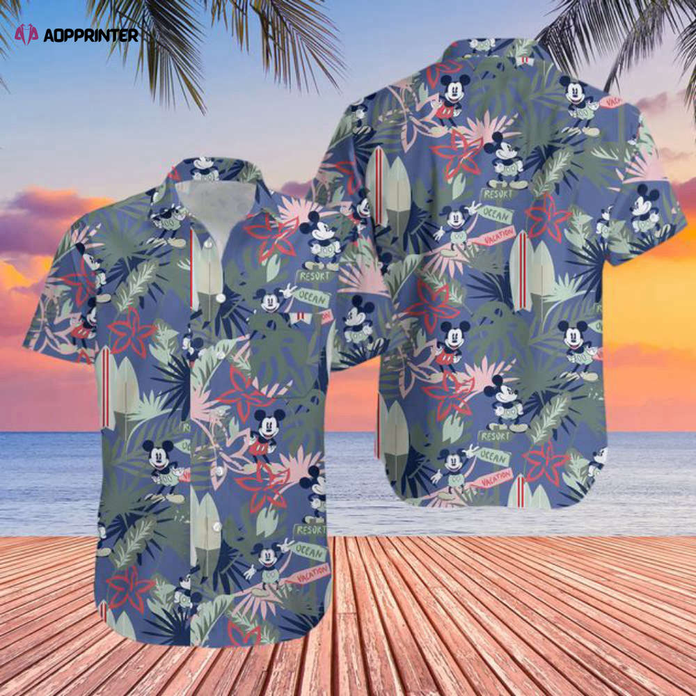Disney Parks Button Down Aloha T-Shirt