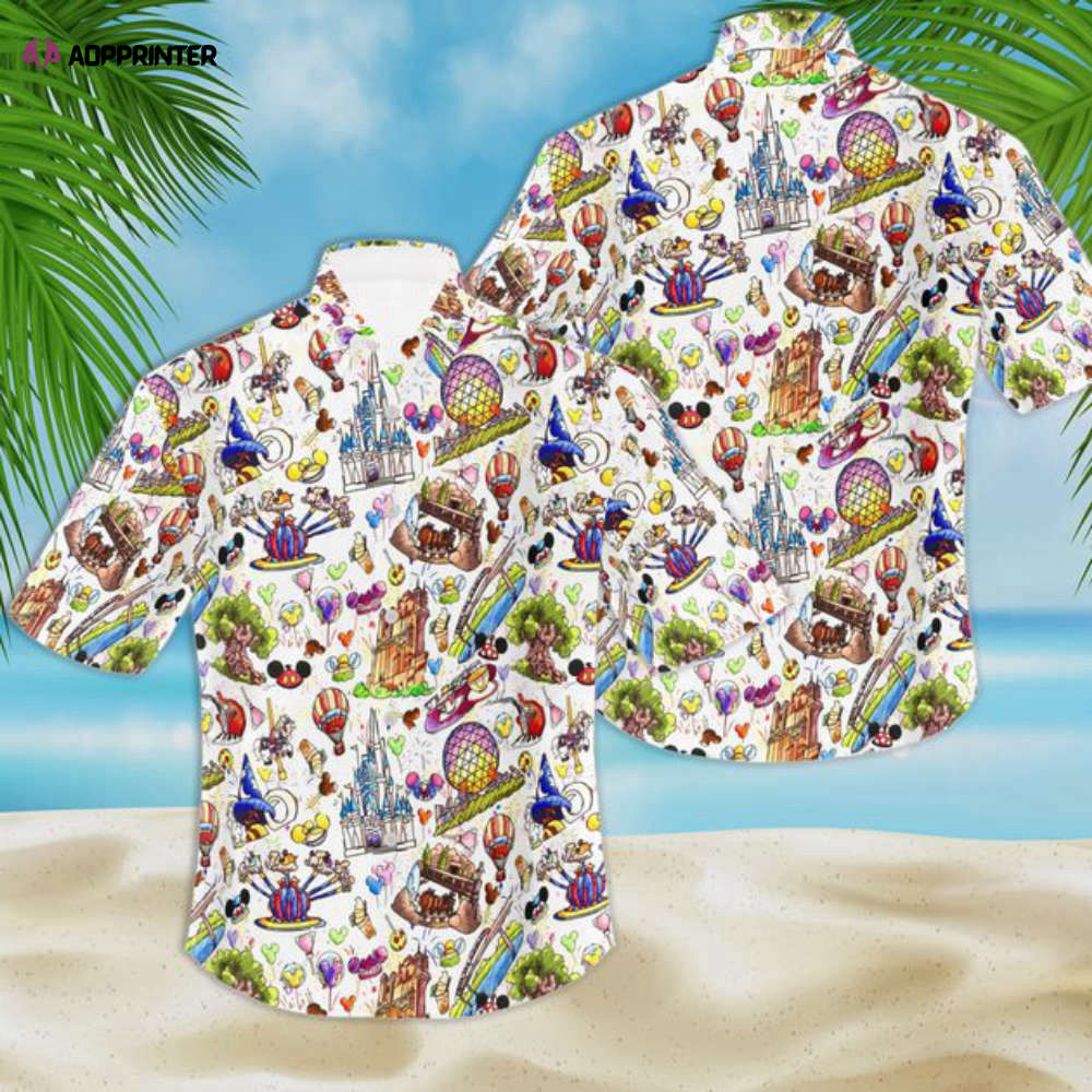 Disney Mickey Minnie Mouse Hawaiian Shirt, Summer Beach Trip Family Hawaiian Shirt