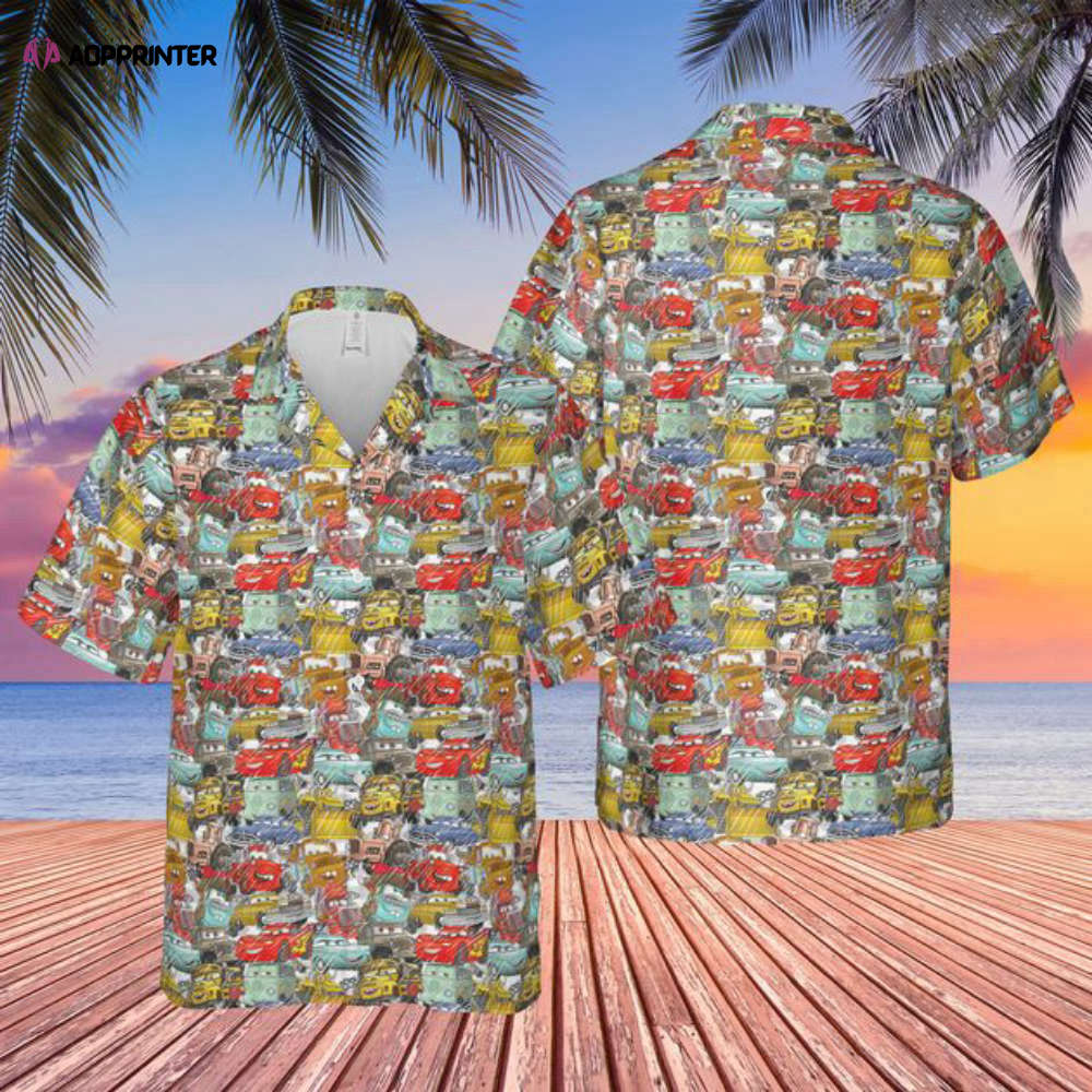 Disney Pixar Cars Sketched Hawaiians Shirt