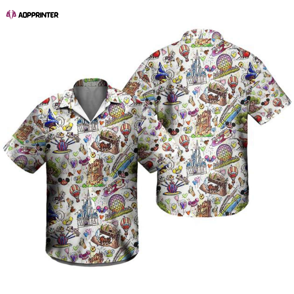 Fantasyland Disney Inspired Hawaiian Shirt