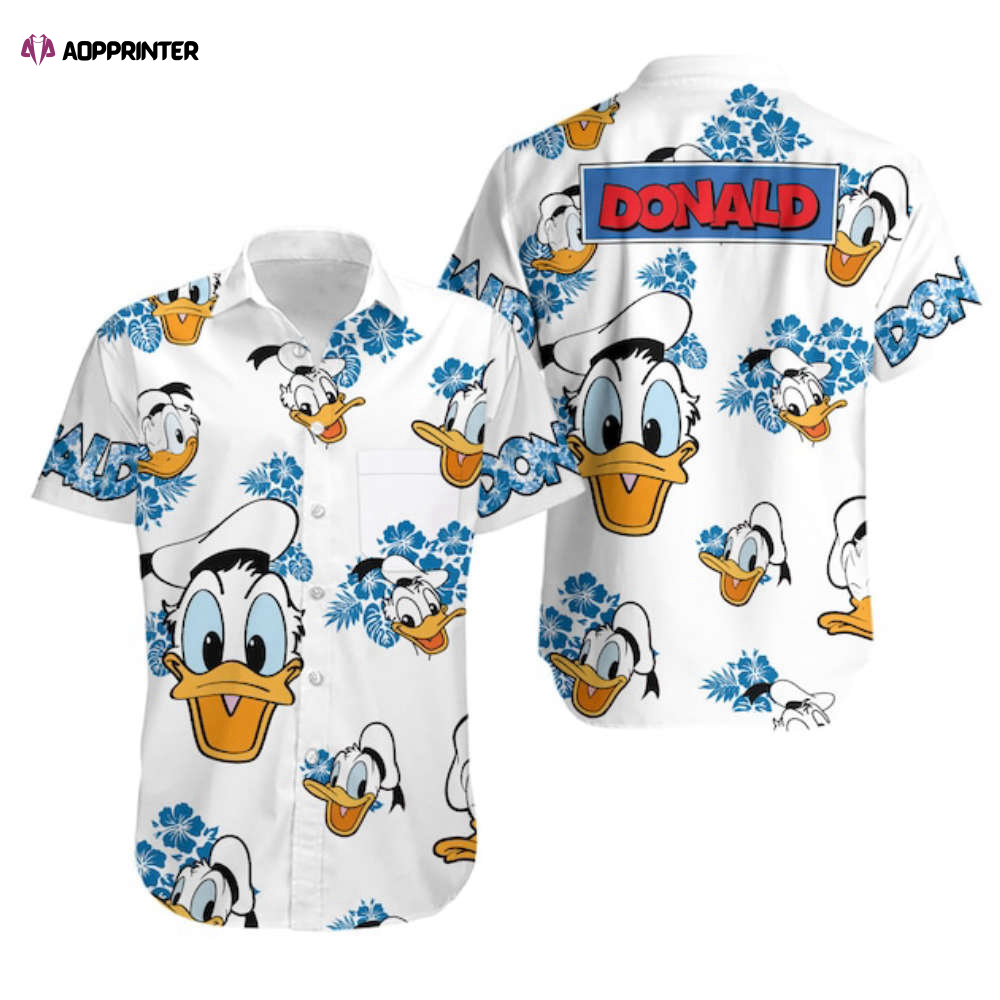 Donald Duck Hibiscus Disney Hawaiian Shirt