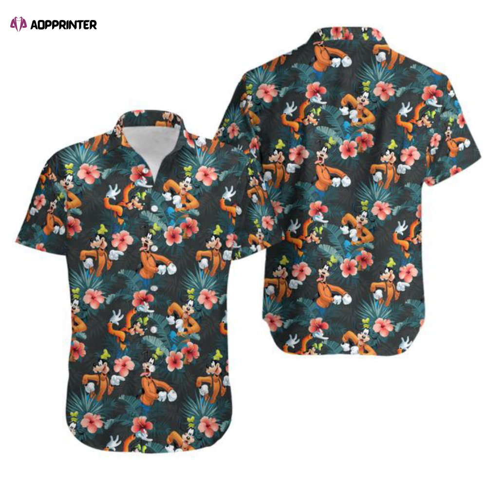 Goofy disney hawaiian shirt