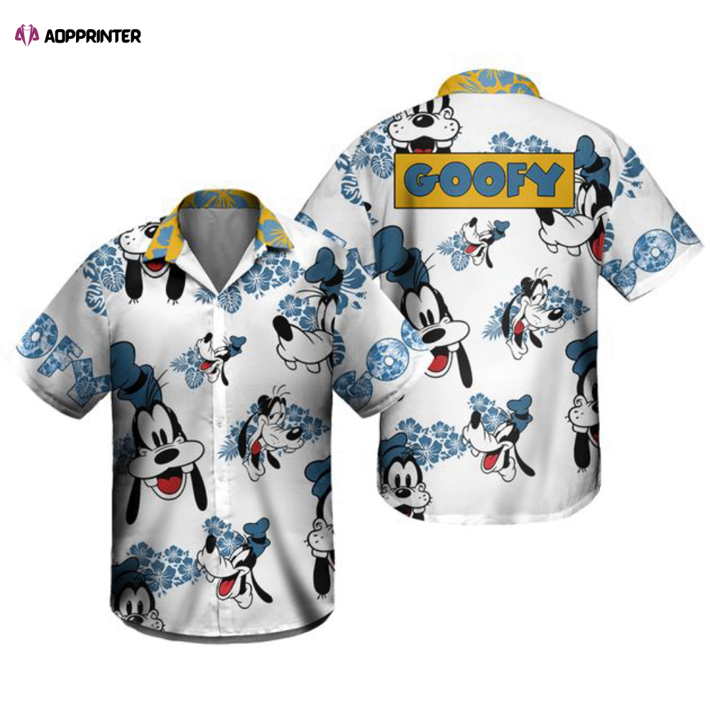 Goofy Dog Hibiscus Disney Hawaiian Shirt