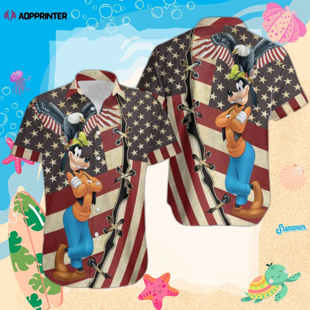 Goofy Hawaiian shirt 4th July US Flag Patriot Day Goofy Hawaii shirt