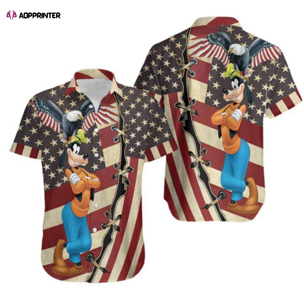 Goofy Hawaiian shirt 4th July US Flag Patriot Day Goofy Hawaii shirt