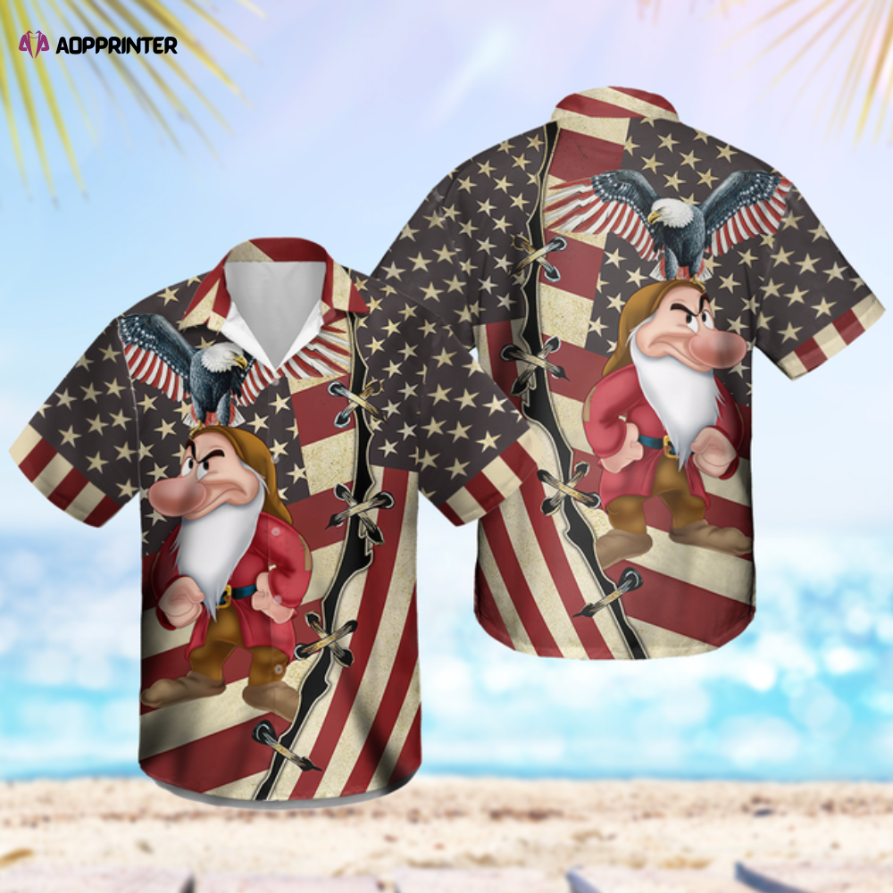 Grumpy Dwarf US Flag Hawaiian Shirt Summer Gift 2023