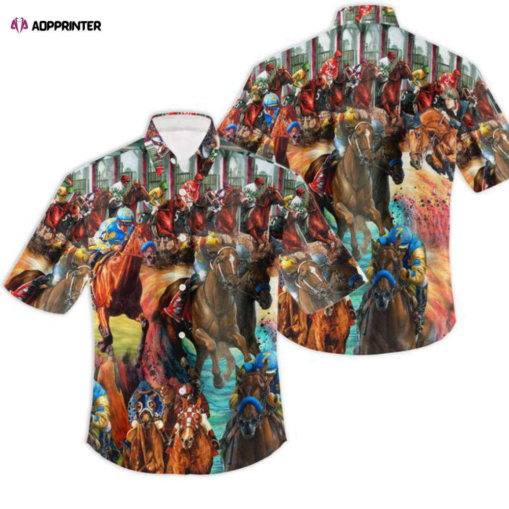 Kentucky Horse Racing Hawaiian Shirt Summer Hot 2023, Kentucky Derby Horse Racing Shirt