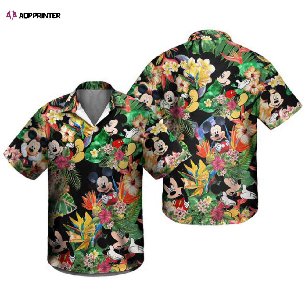 Mickey Aloha Hawaiian Shirt, Hawaii Aulani Disney Summer Button Up Shirt, Magic Kingdom,