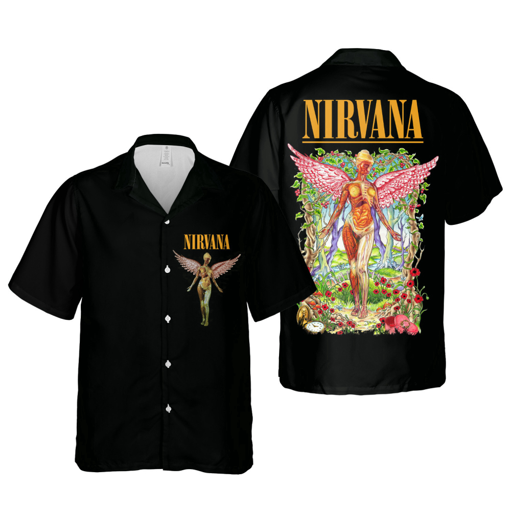Nirvana Merch In Utero Album Art Cuban Shirt Premium Unique Hawaiian Shirt
