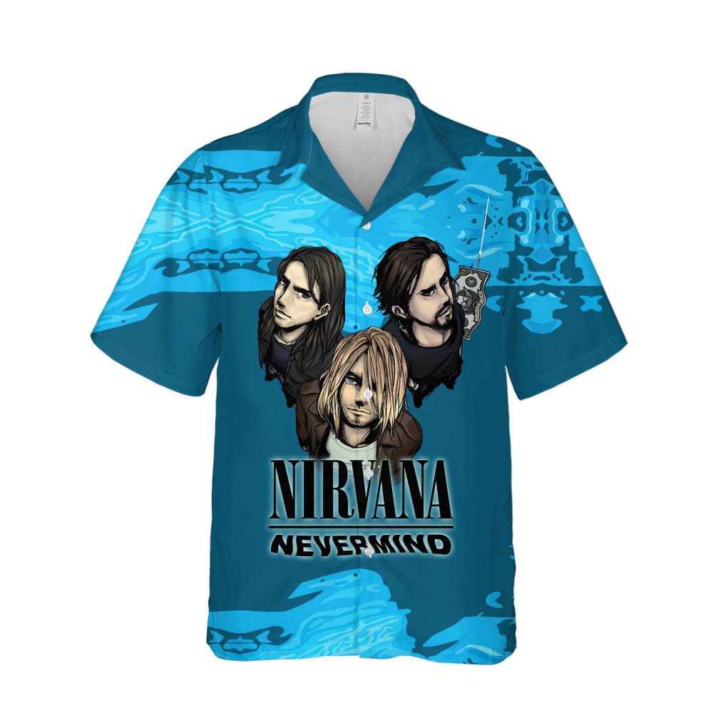 Nirvana Merch Nevermind Art Rock Music Cuban Shirt Premium Unique Hawaiian Shirt