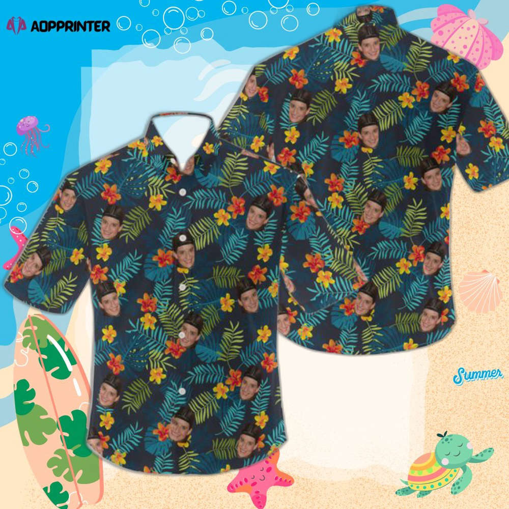 Personalized Photo Hawaiian Shirt, Custom Photo Beach Shirt