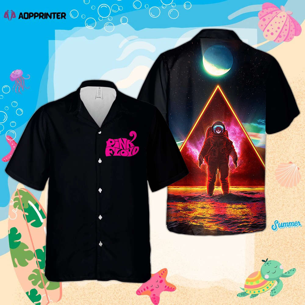 Pink Floyd Merch Astronaut Art Triangle Rainbow Cuban Shirt Premium Hawaiian Shirt