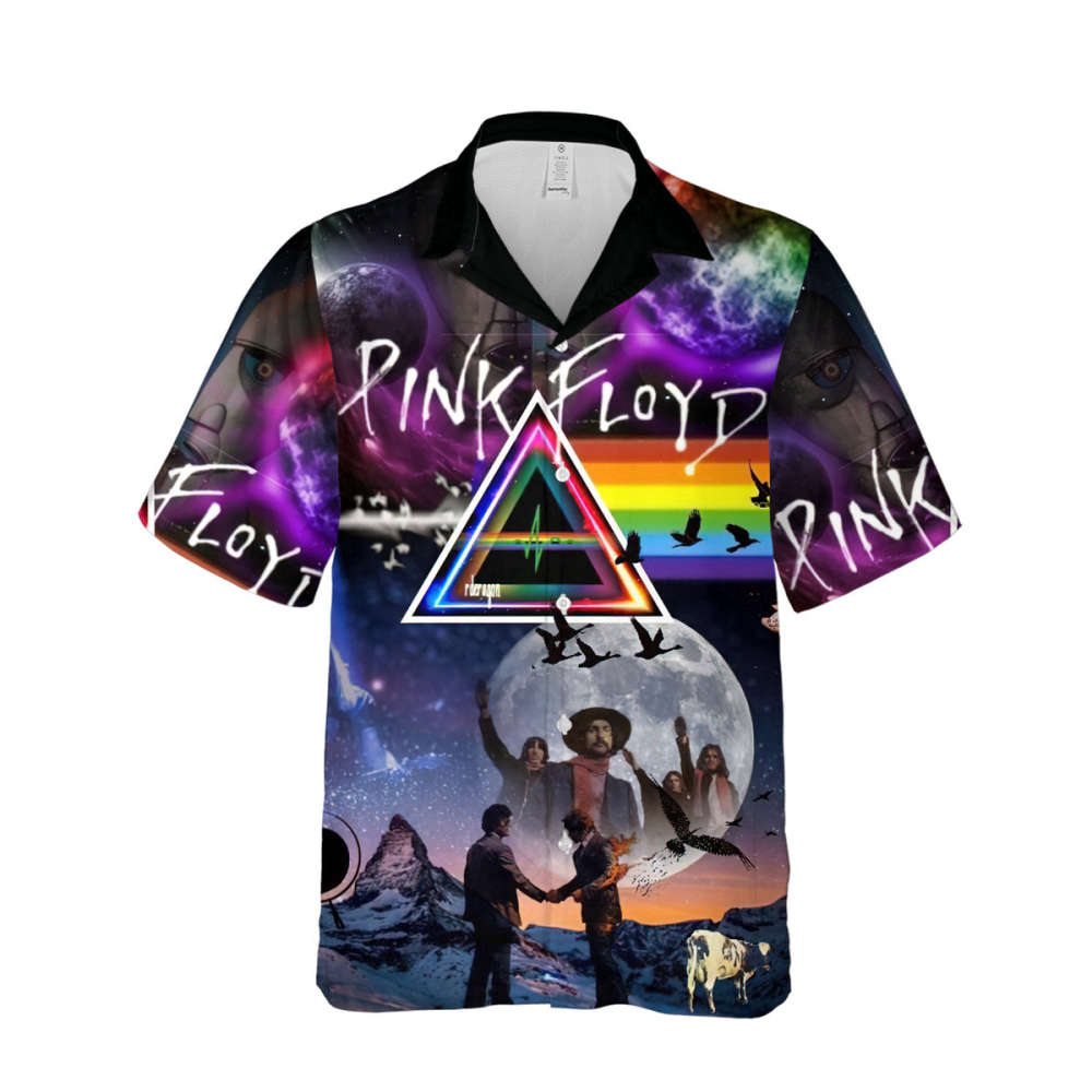 Pink Floyd Merch Collage Art Cuban Shirt Premium Hawaiian Shirt