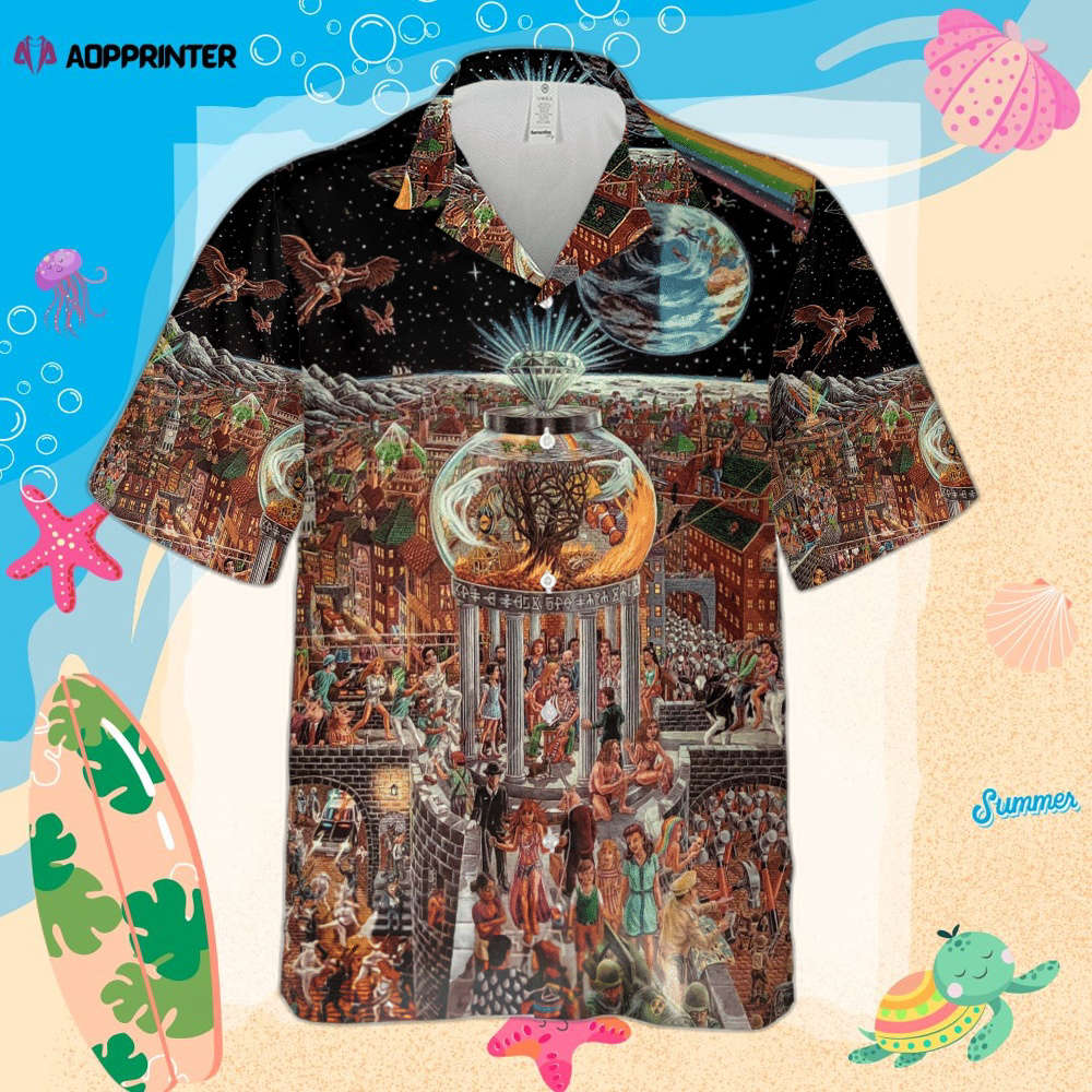 Pink Floyd Merch Hippie Girl Art Cuban Shirt Premium Hawaiian Shirt