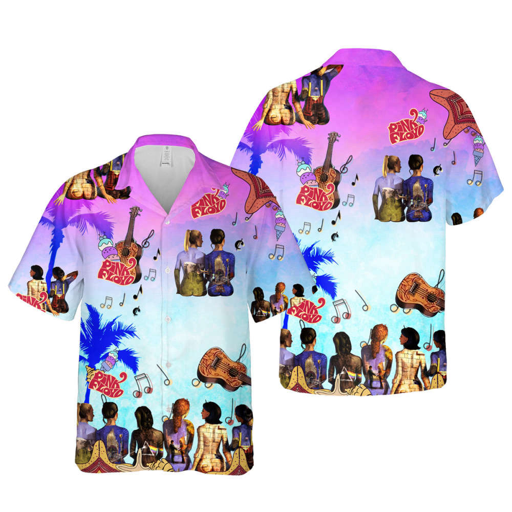 Pink Floyd Women Back Art Rock Music Cuban Shirt Premium Hawaiian Shirt