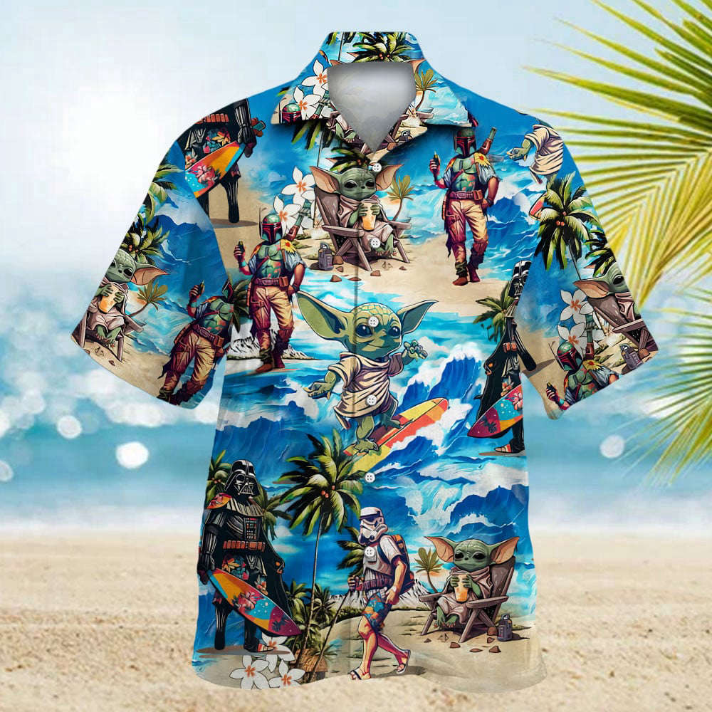 Special Star Wars Surfing Hawaiian Shirt Shorts Summer 2023 Hot