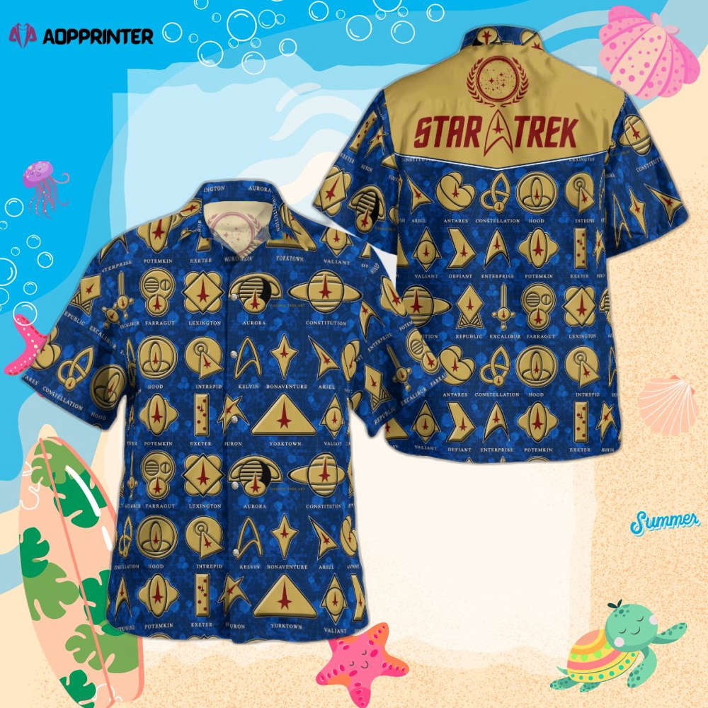 Star Trek Blue Hawaiian Shirt Summer 2023 Hot