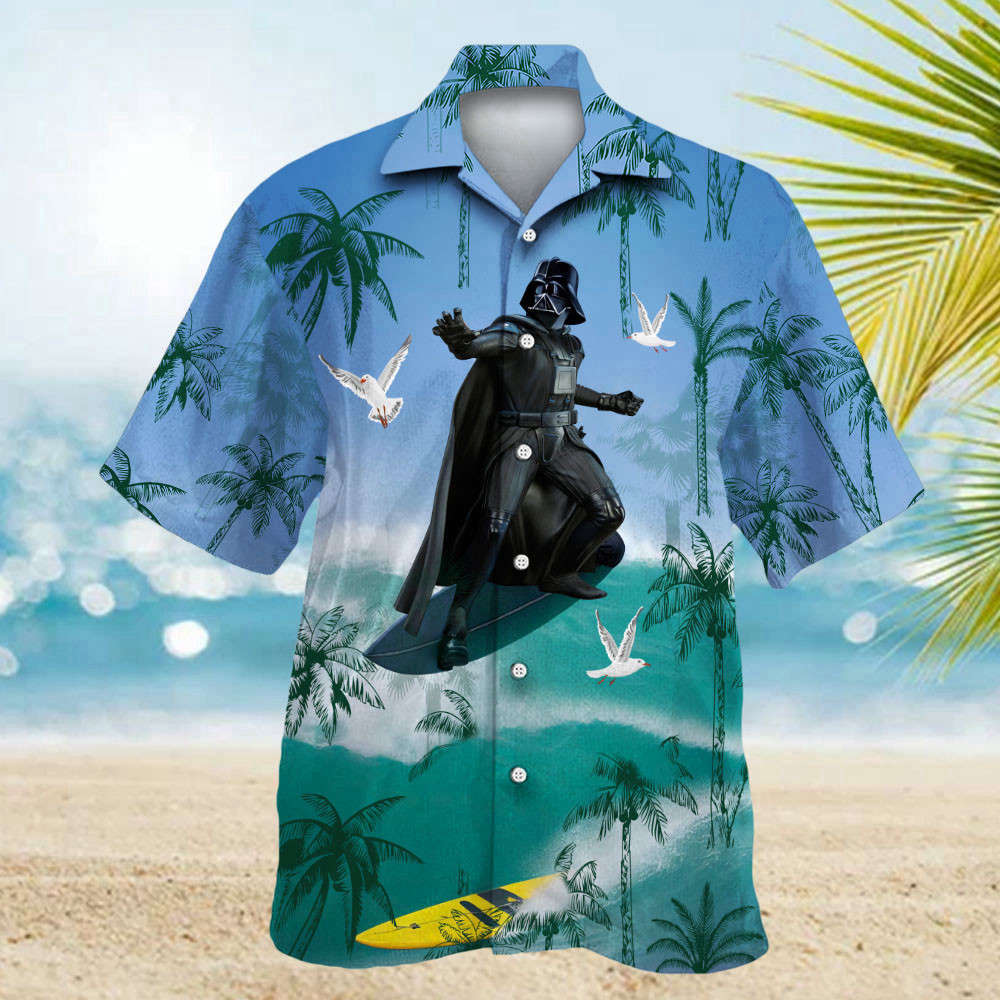 Star Wars Darth Vader Surfing Hawaiian Shirt Shorts Summer 2023 Hot