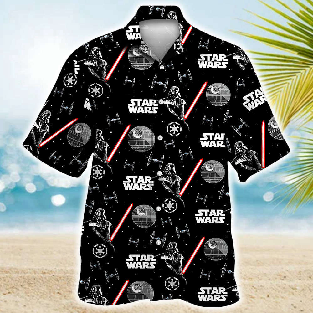 Star Wars Darth Vader With Light Saber Hawaiian Shirt Shorts Summer 2023 Hot