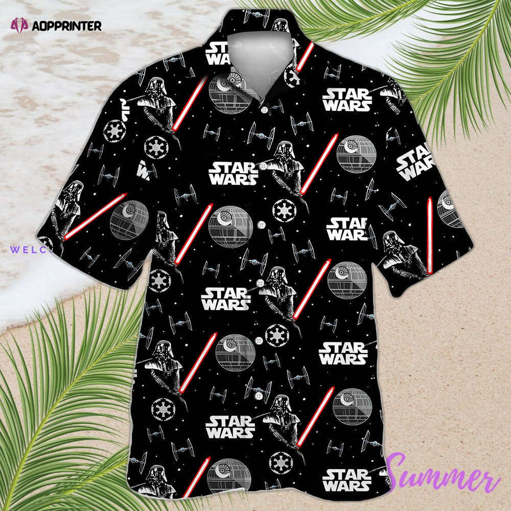 Star Wars Darth Vader With Light Saber Hawaiian Shirt Shorts Summer 2023 Hot