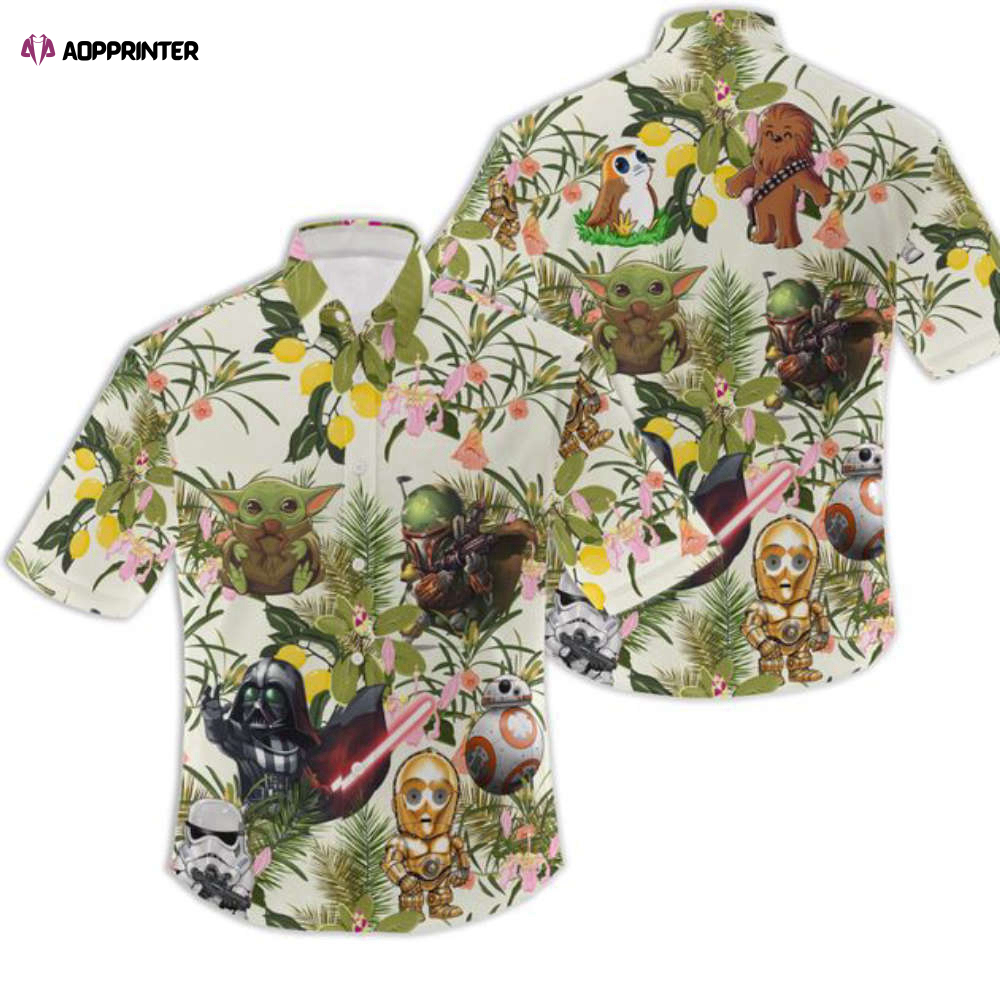 Star Wars Hawaiian Button Down Shirt, Star Wars Hawaii