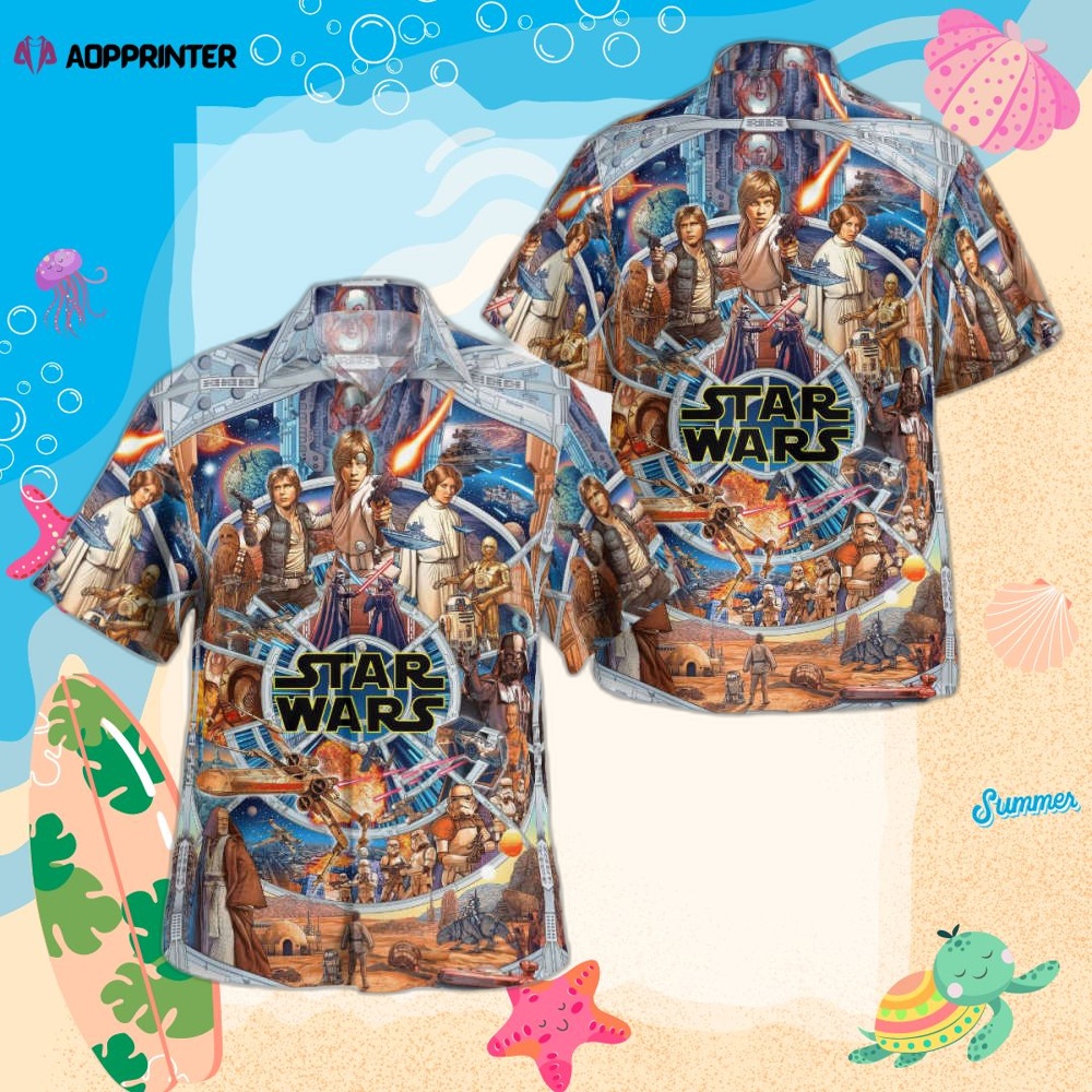 Star Wars Mens Hawaiian Shirt Summer 2023 Hot