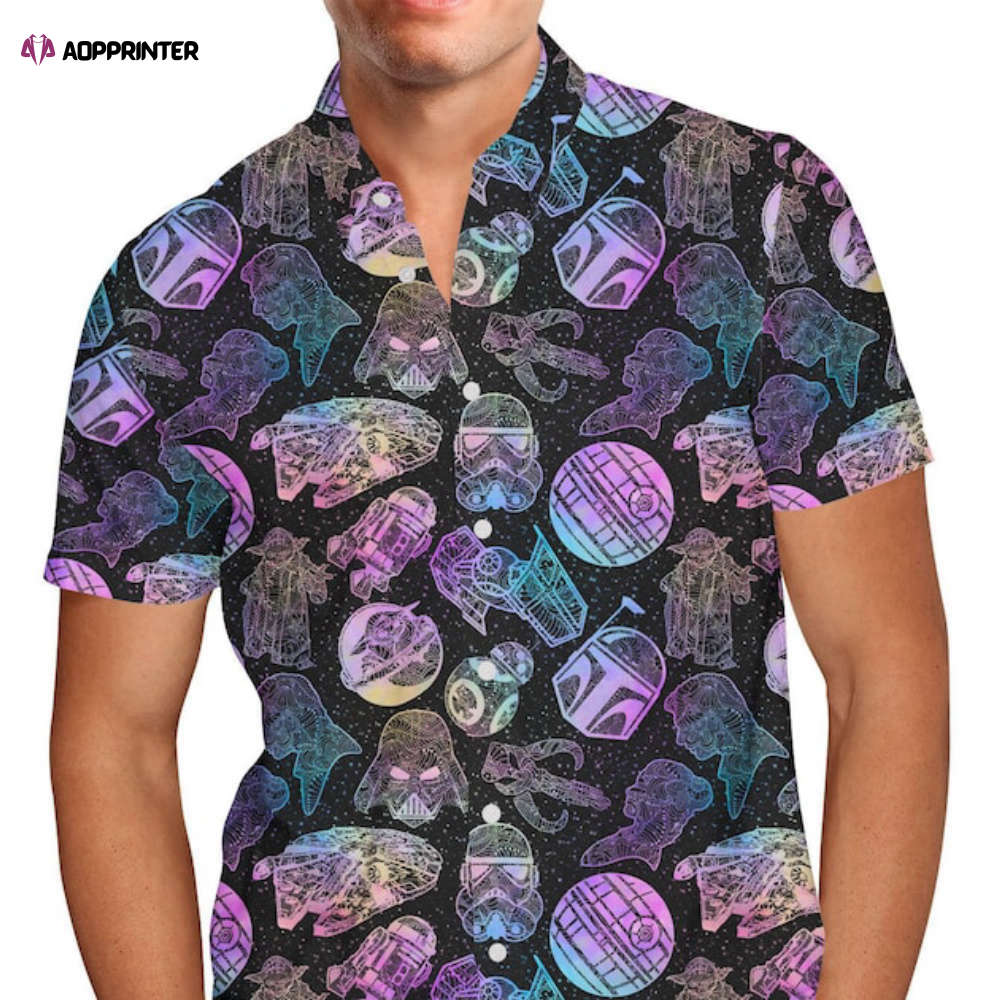 Star Wars Hawaii Shirt Summer, Stars War Vintage Hawaiian Button Down Shirt, Hawaiian Button Down Shirt, StarWars Shirt