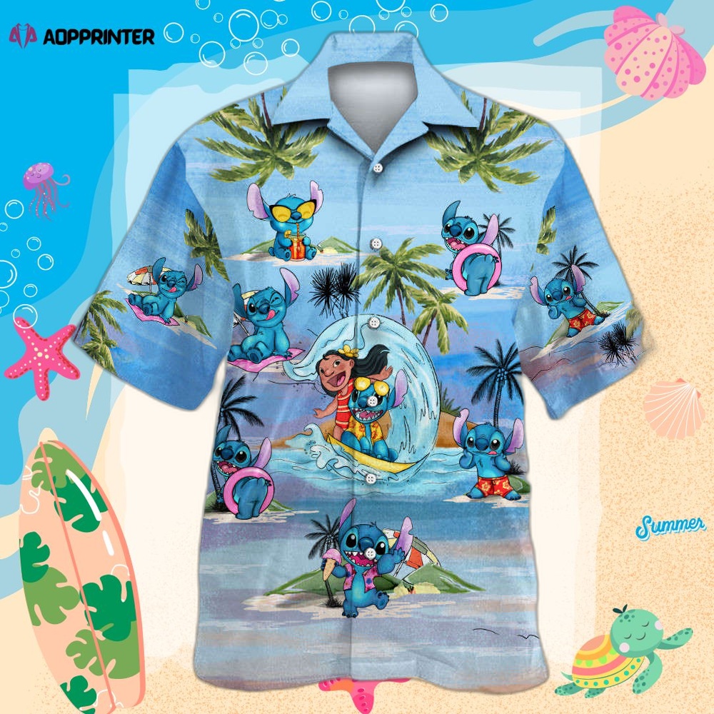 Stitch 04 Hawaiian Shirt Shorts Summer 2023 Hot