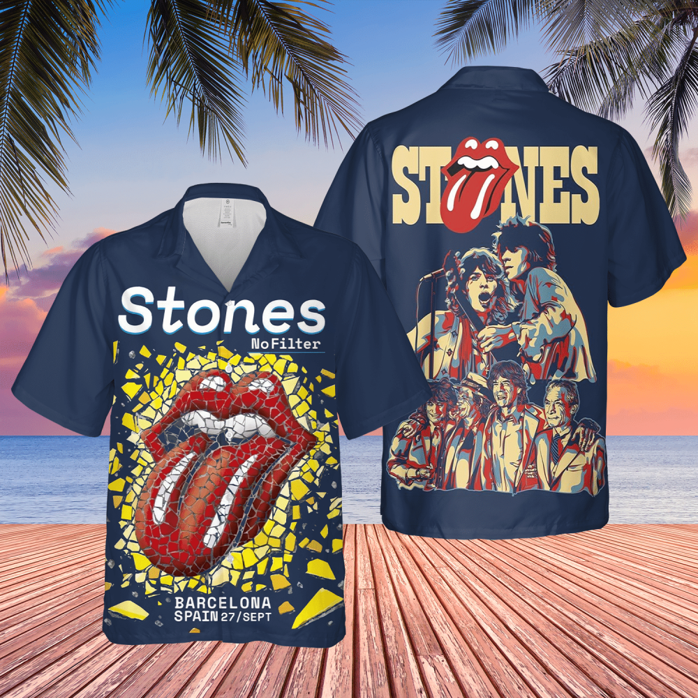 The Rolling Stones Band Tongue Symbol Hawaiian Shirt