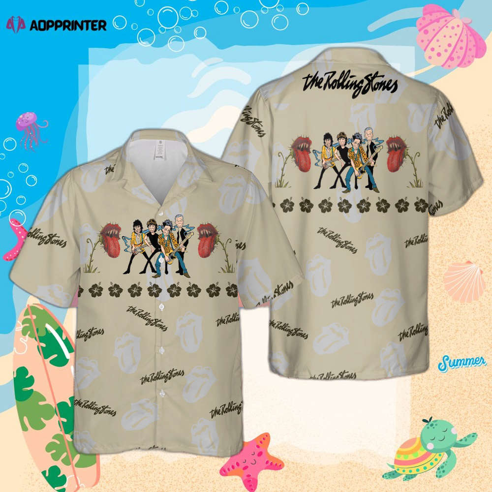 The Rolling Stones Rock ‘n Roll Band Hawaiian Shirt
