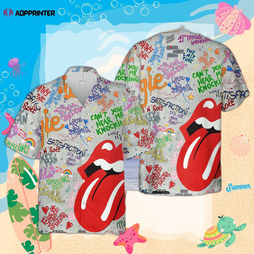 The Rolling Stones Songs Tongue Logo Hawaiian Shirt