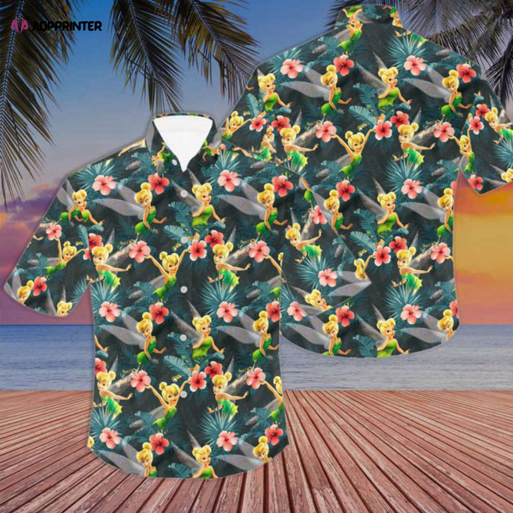 Tinker bell disney hawaiian shirt