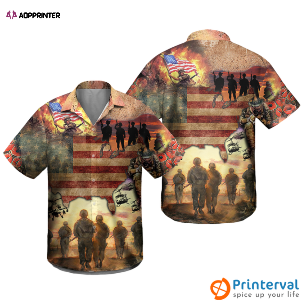 Veterans Blood Sweat and Tear Hawaiian Shirt