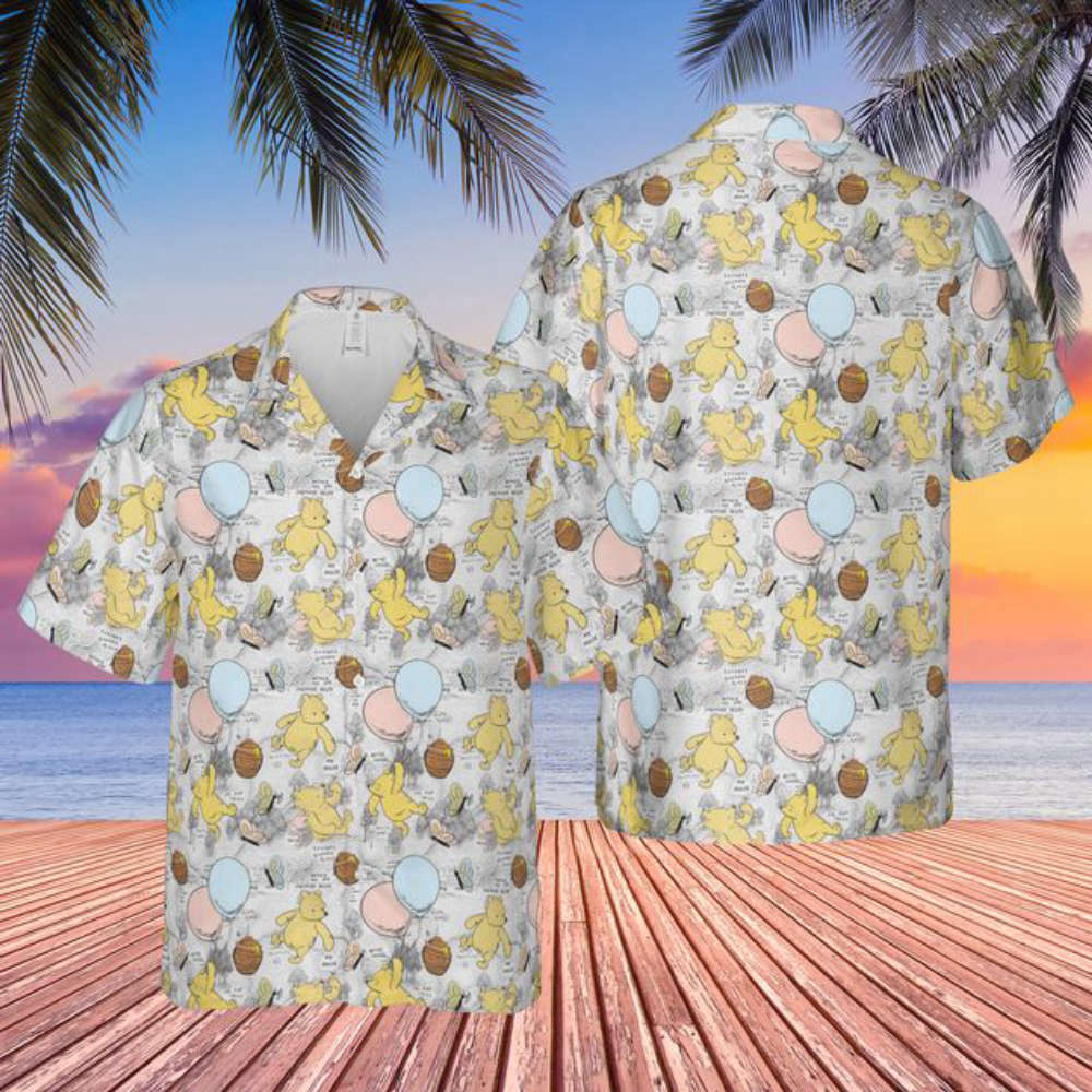 Silly Old Bear – Winnie The Pooh Inspired Men s Hawaiians Shirt: Stylish Button Down