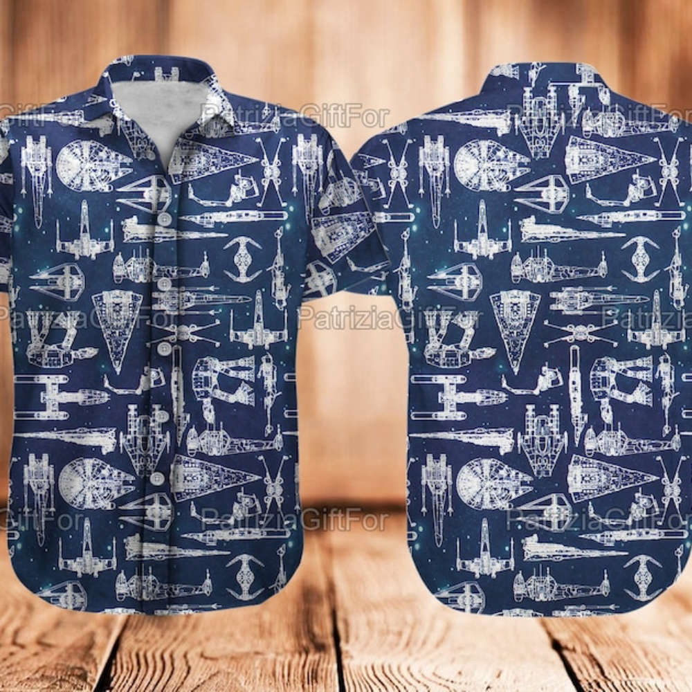 Star Wars Men’s The Mandalorian Grogu Baby Yoda Leaves Hawaiian Shirt