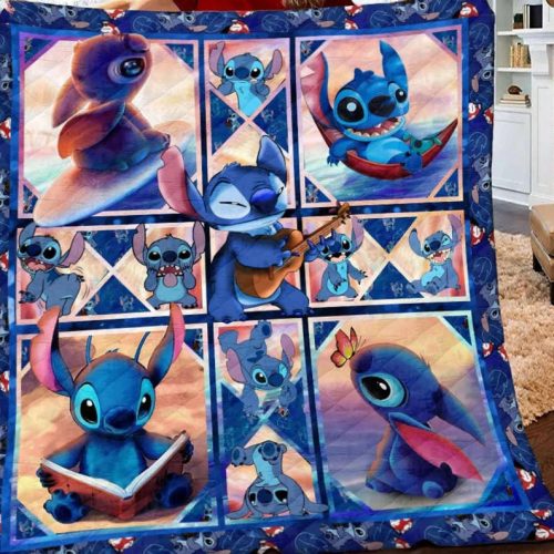 Custom Stitch and Angel Blanket, Stitch and Lilo Birthday Kid Gift, Stitch Ohana Lovers Gift