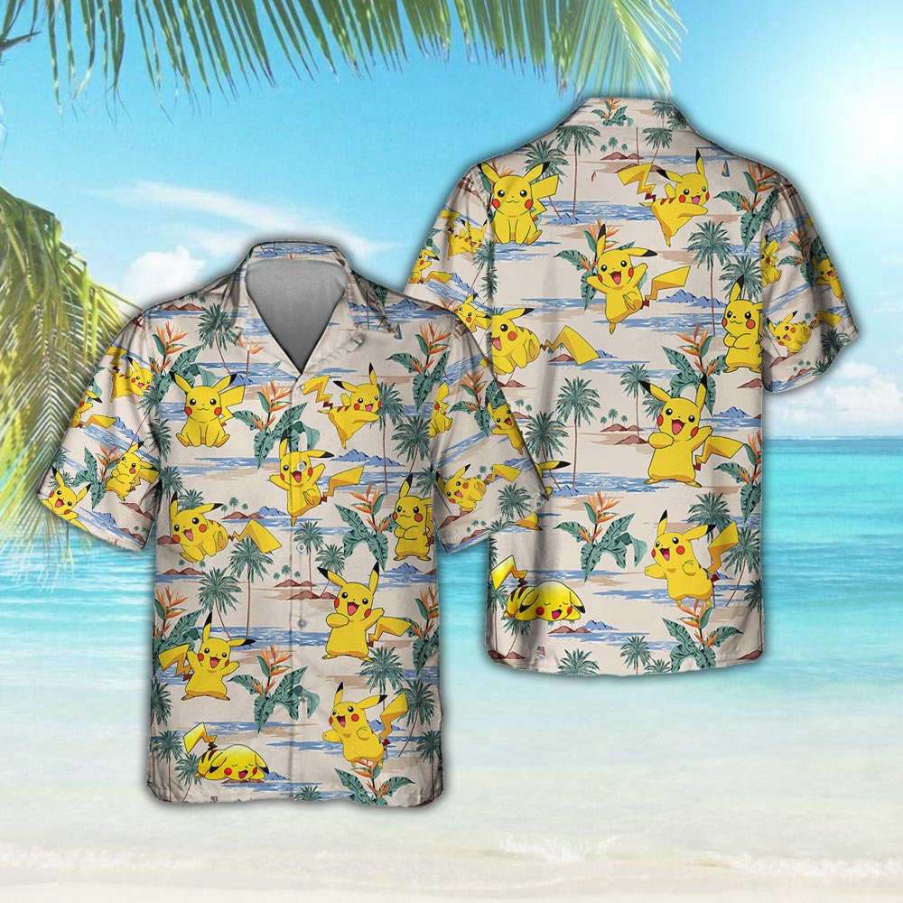 Pokemon Hawaii Shirt Pikachu Summer Vacation Beach Family Shirt Summer Beach Best Gift