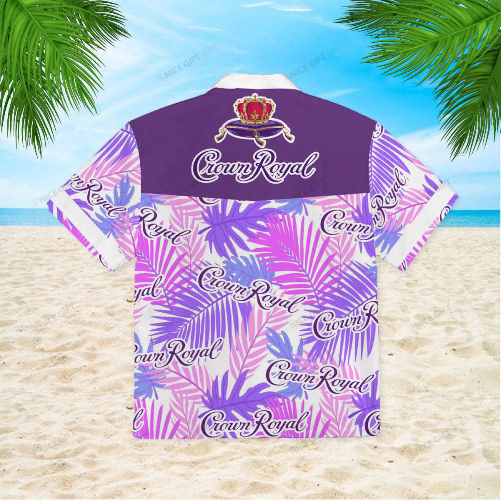 Crown Royal Hawaiian Shirt Summer Holiday Gift Tropical Pink