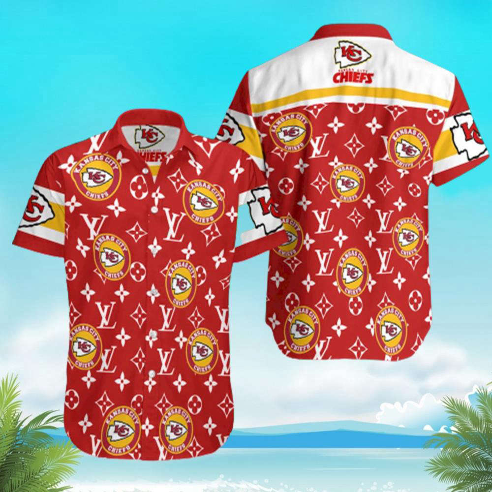 Stylish Kansas City Chiefs LV Hawaiian Shirt – Show Your Team Spirit,