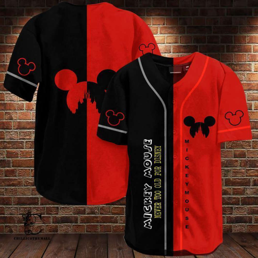 Stay Forever Young with the Never Too Old Mouse Baseball Jersey
