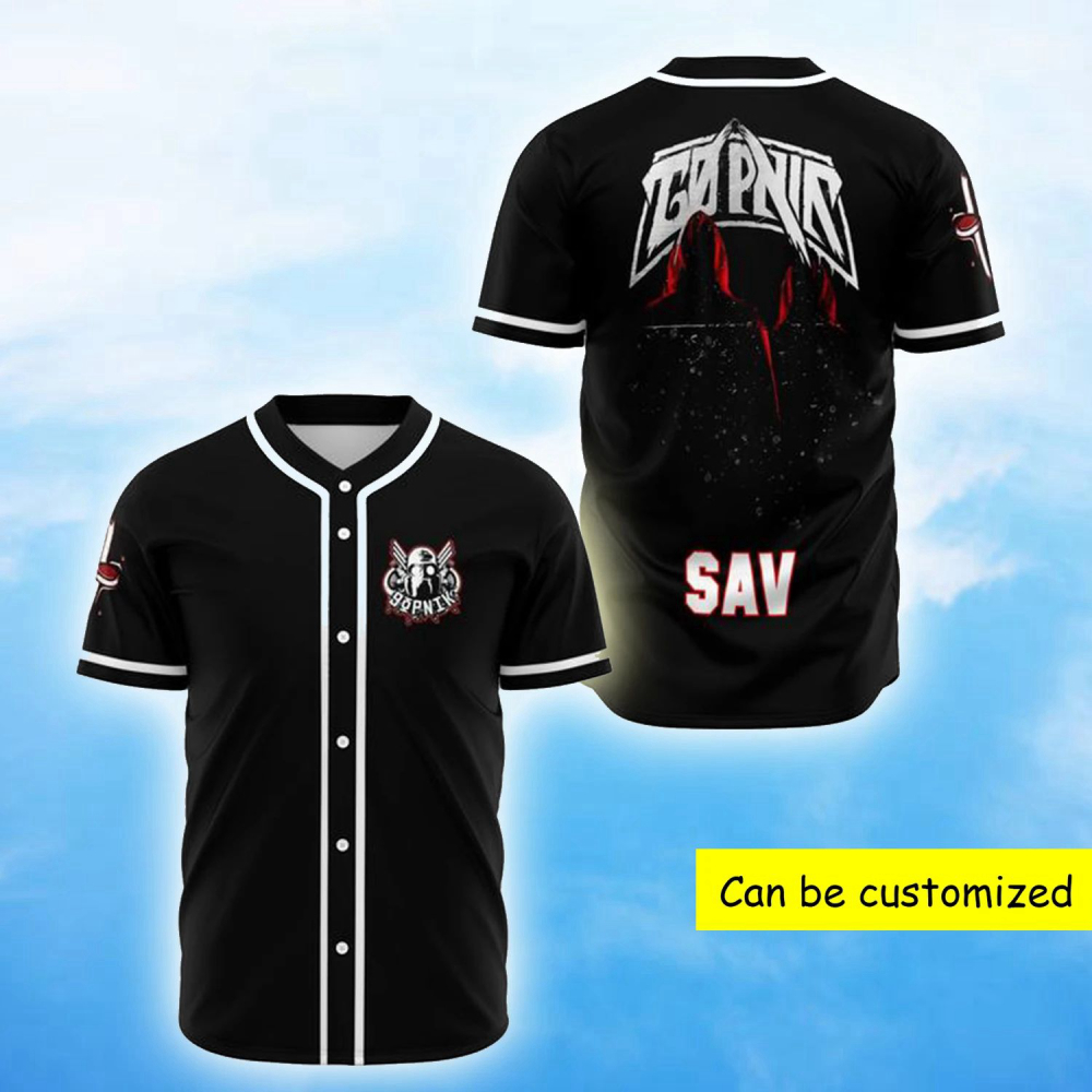 Custom Savannah Black Rave EDM Baseball Jersey – Personalized Style,