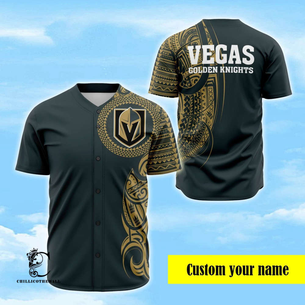 Custom Vegas Golden Polynesian Baseball Jersey – Personalized Sports Gear