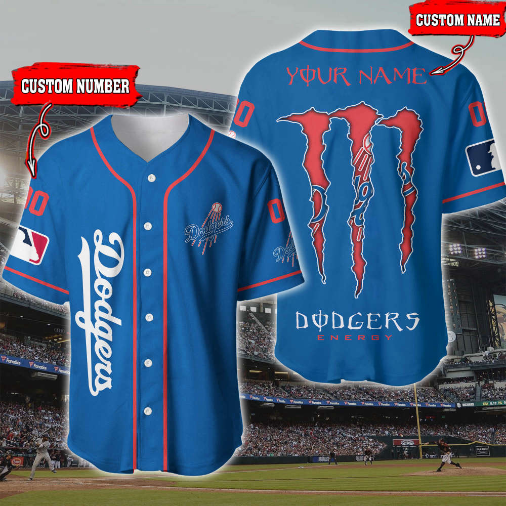 Customized Los Angeles Dodgers 3D Printed Baseball Jersey – Personalize Your Fan Gear