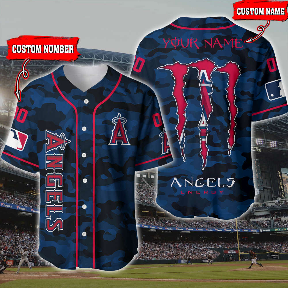 Customized 3D Printed Los Angeles Angels Baseball Jersey – Personalize Your Game