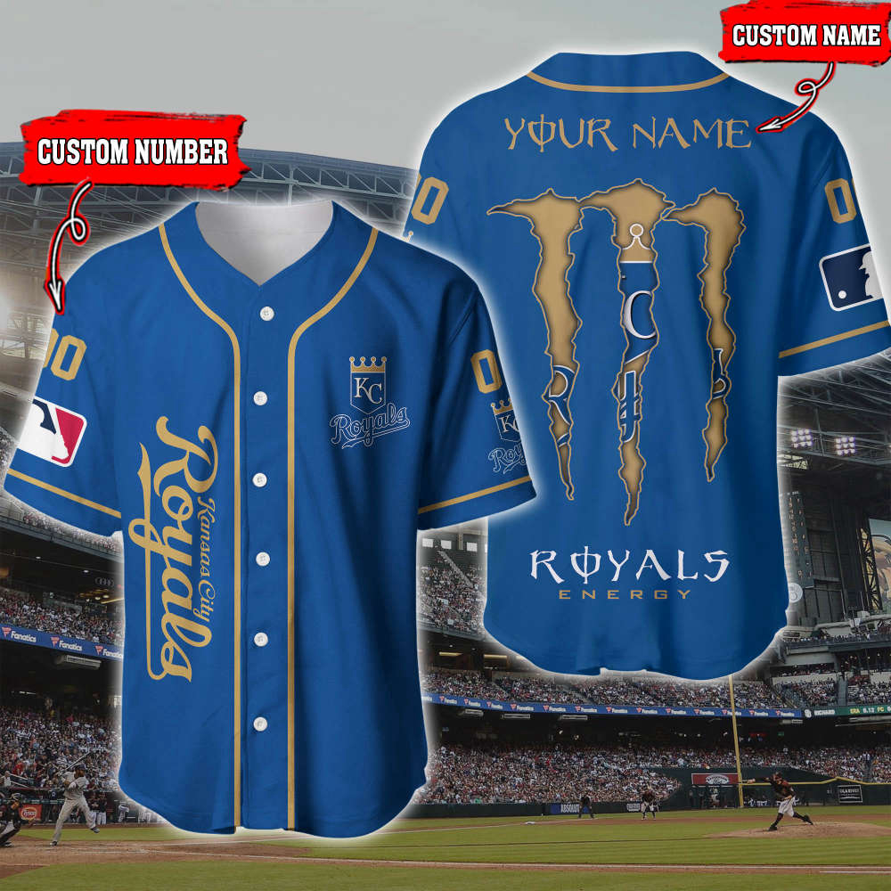 Custom Kansas City Royals 3D Printed Baseball Jersey – Personalized Fan Gear