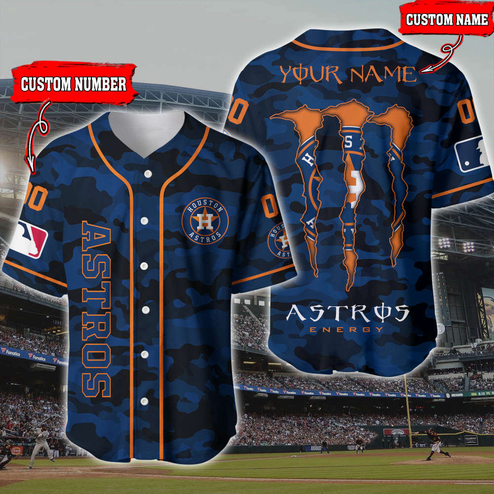Customized Houston Astros 3D Printed Baseball Jersey – Personalize Your Game Day Look