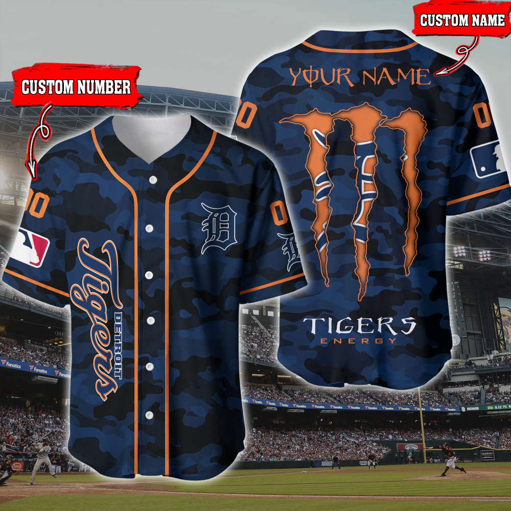 Customize Your Style with Detroit Tigers 3D Printed Baseball Jersey