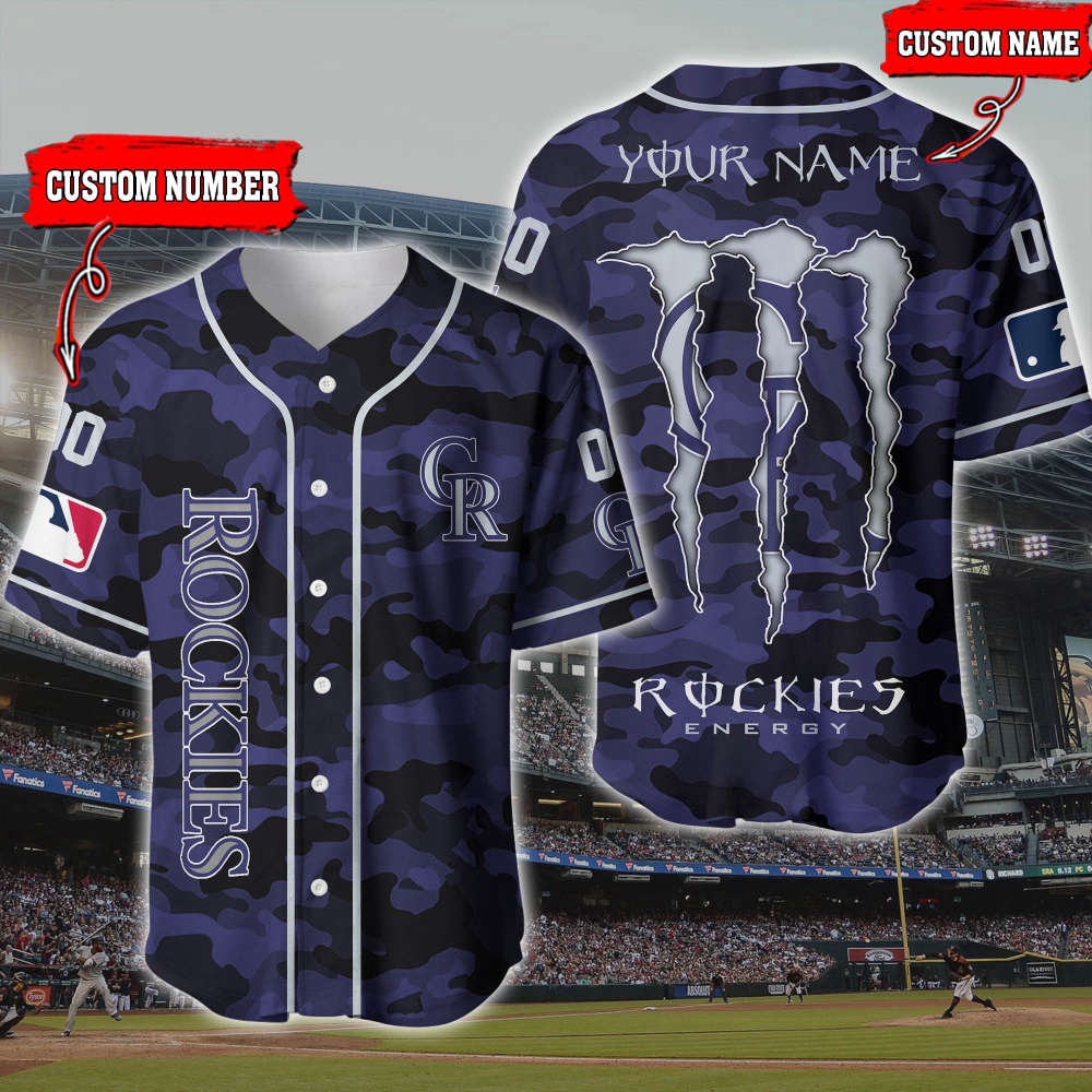 Customized Colorado Rockies 3D Printed Baseball Jersey – Personalize Your Game Day Look